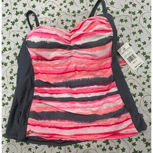 NWT! Free Country Swimsuit Tankini Top Size: 1X